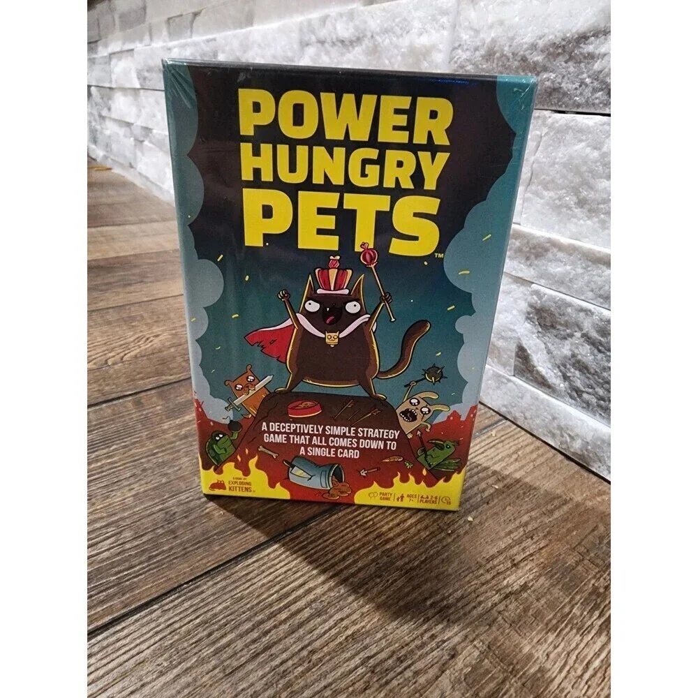 Kids Game Power Hungry Pets Game-Try To Outsmart Each Other 2-6 Players Ages 7+